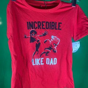 Incredible Like Dad 5T Red Tshirt Disney Pixar